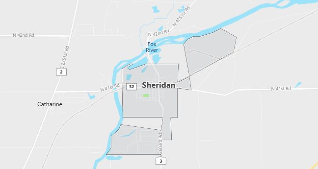 Map of Sheridan, IL