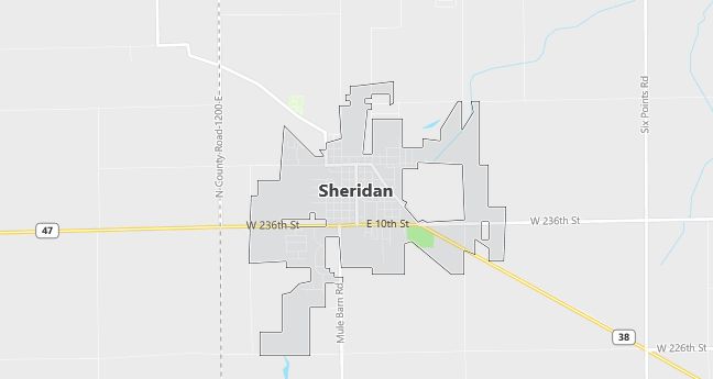 Map of Sheridan, IN