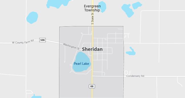 Map of Sheridan, MI