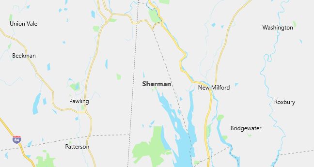 Map of Sherman, CT