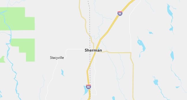 Map of Sherman, ME