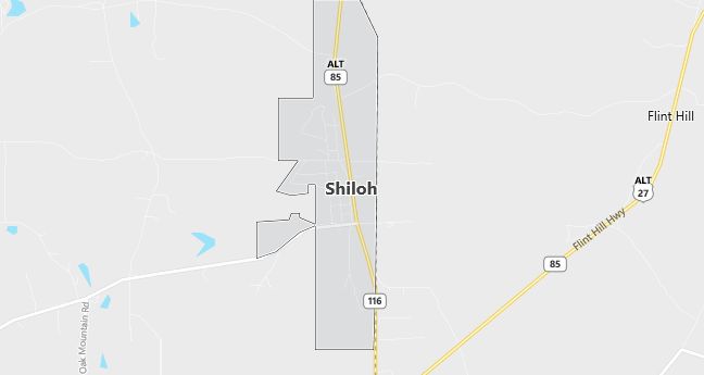 Map of Shiloh, GA