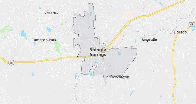 Map of Shingle Springs, CA