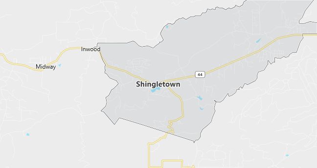 Map of Shingletown, CA