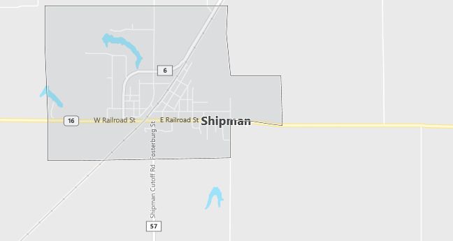 Map of Shipman, IL