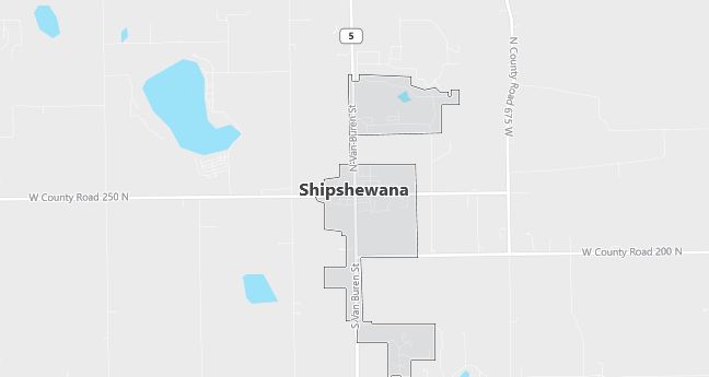 Map of Shipshewana, IN