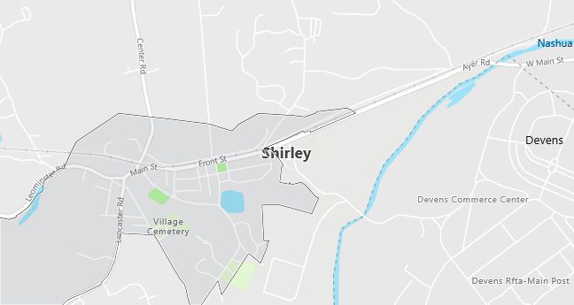 Map of Shirley, MA