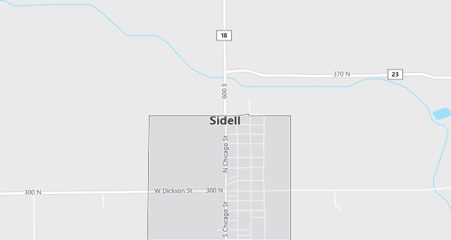 Map of Sidell, IL