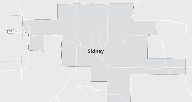 Map of Sidney, AR