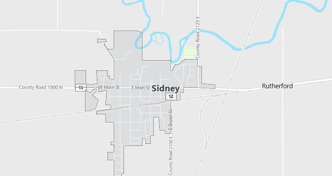 Map of Sidney, IL