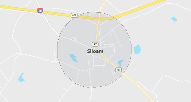 Map of Siloam, GA