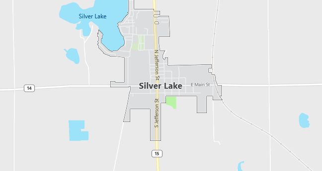 Map of Silver Lake, IN