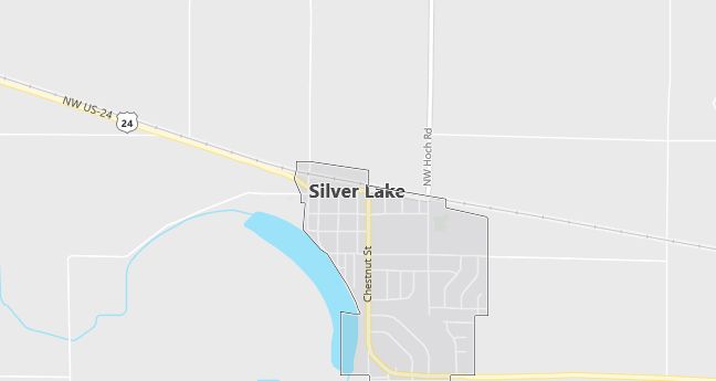 Map of Silver Lake, KS