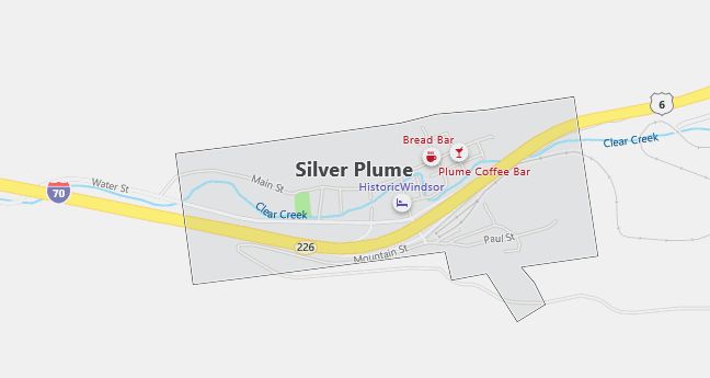 Map of Silver Plume, CO