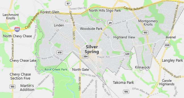 Map of Silver Spring, MD