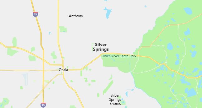 Map of Silver Springs, FL