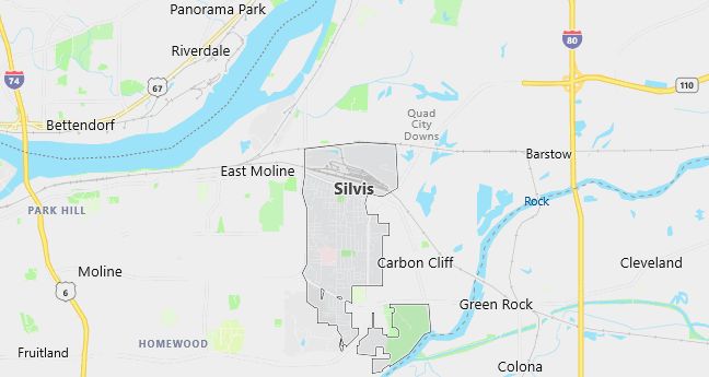 Map of Silvis, IL