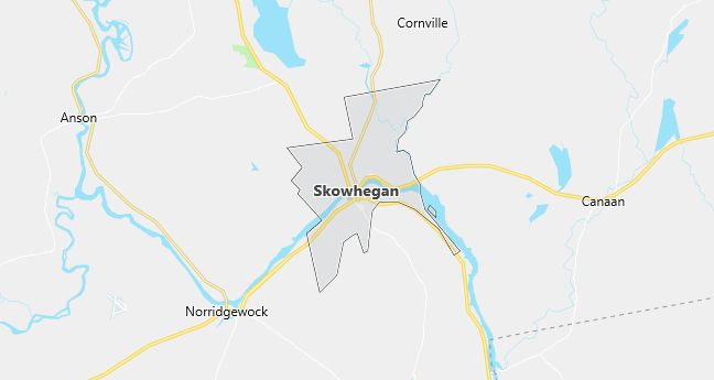 Map of Skowhegan, ME