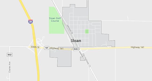 Map of Sloan, IA