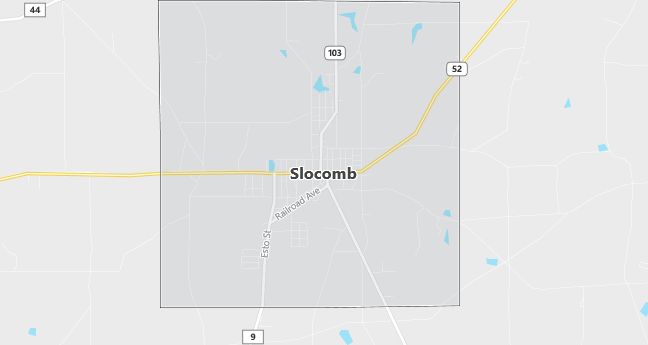 Map of Slocomb, AL