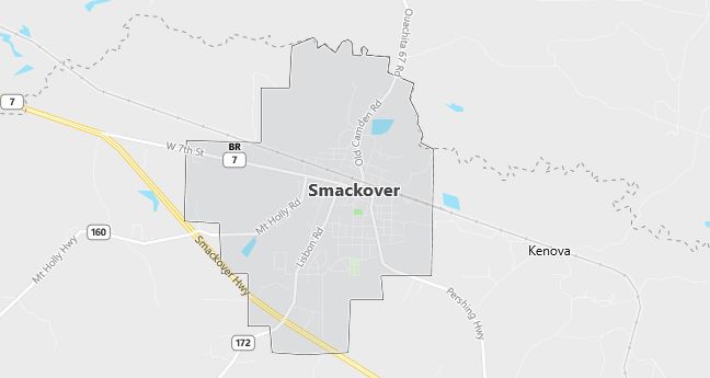 Map of Smackover, AR