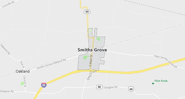 Map of Smiths Grove, KY