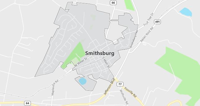 Map of Smithsburg, MD