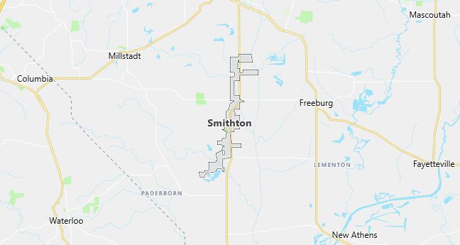 Map of Smithton, IL