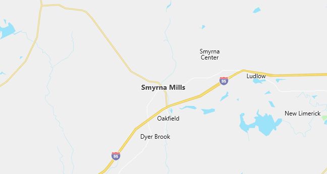 Map of Smyrna Mills, ME