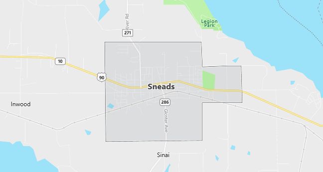 Map of Sneads, FL