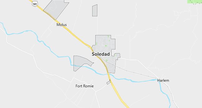 Map of Soledad, CA