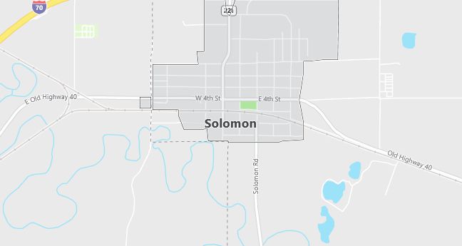 Map of Solomon, KS