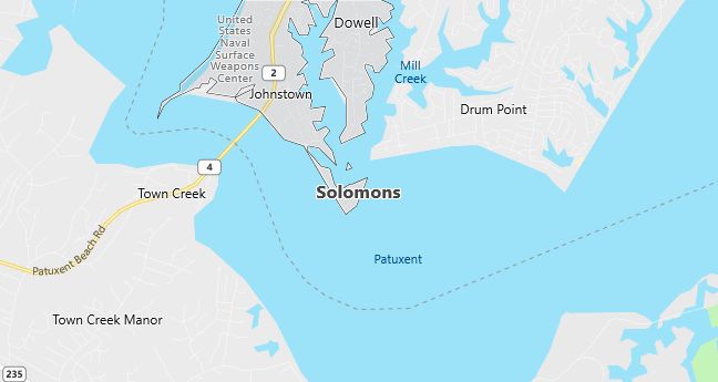 Map of Solomons, MD