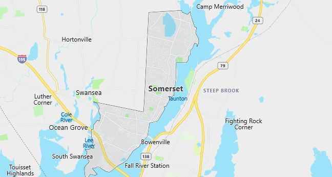 Map of Somerset, MA