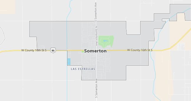 Map of Somerton, AZ