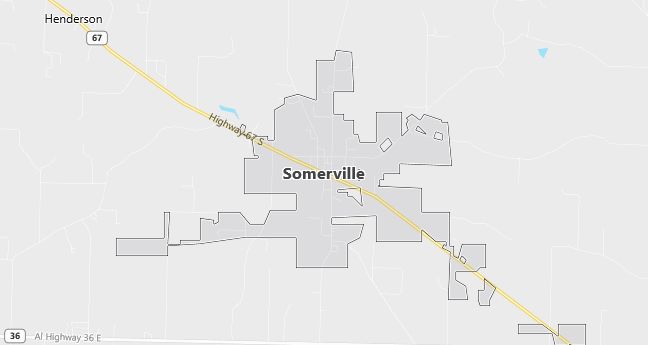 Map of Somerville, AL