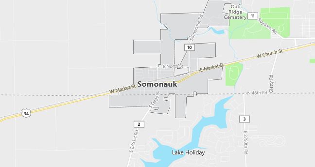 Map of Somonauk, IL