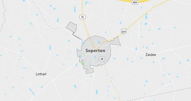 Map of Soperton, GA