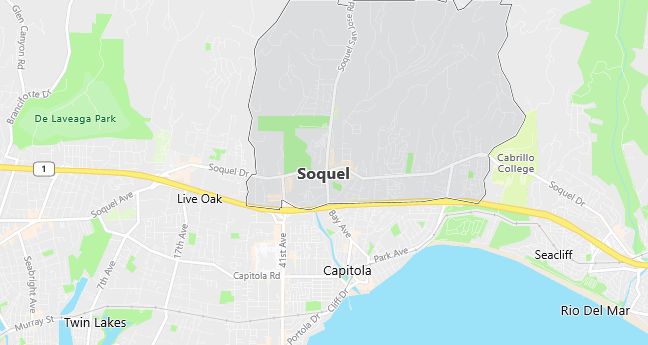 Map of Soquel, CA