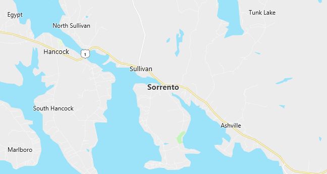 Map of Sorrento, ME