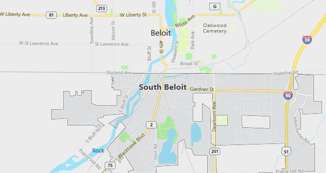 Map of South Beloit, IL