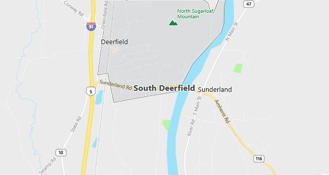 Map of South Deerfield, MA