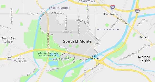 Map of South El Monte, CA