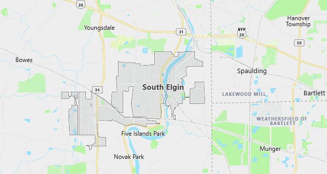 Map of South Elgin, IL