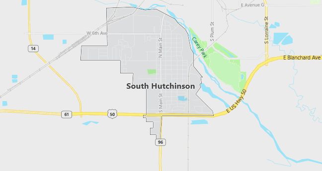 Map of South Hutchinson, KS