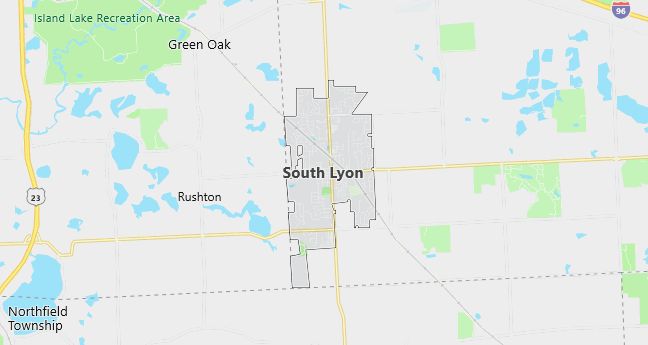 Map of South Lyon, MI