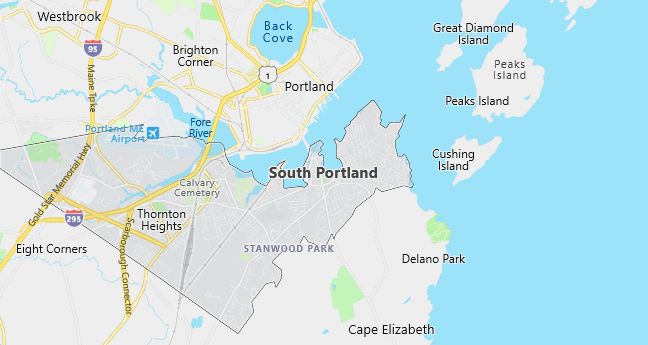 Map of South Portland, ME