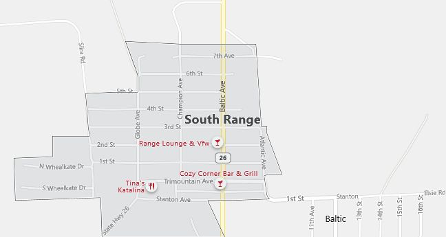 Map of South Range, MI