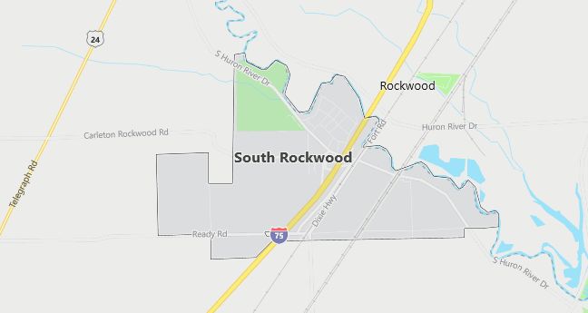 Map of South Rockwood, MI