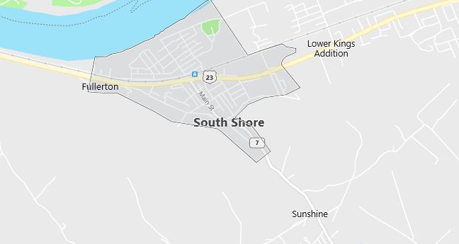 Map of South Shore, KY